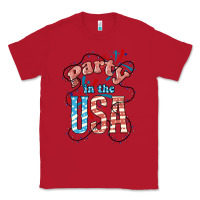 Red Party in the USA 4th of july Classic Tee - HowdyJamesFarm