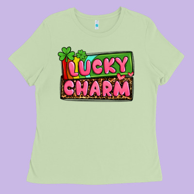 St. Patrick's Lucky Charm Ladies Tee Designed By Oliviacreatesart