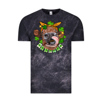 Cloud Black St. Patrick's Day cow Vintage Tee - FaDigitalArtStudio