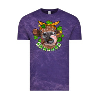 Cloud Purple St. Patrick's Day cow Vintage Tee - FaDigitalArtStudio