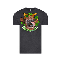 Vintage Black St. Patrick's Day cow Vintage Tee - FaDigitalArtStudio