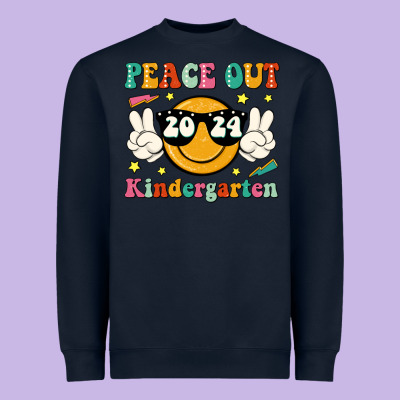Peace Out 2024 Kindergarten Heavyweight Sweatshirt Designed By Jahusdesignshop