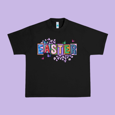 Easter With Leopard Urban Heavy Tee Designed By Fadigitalartstudio