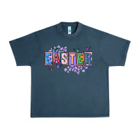 Midnight Navy easter with leopard Urban Heavy Tee - FaDigitalArtStudio