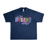 Navy easter with leopard Urban Heavy Tee - FaDigitalArtStudio