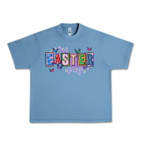 Pebble Blue easter with leopard Urban Heavy Tee - FaDigitalArtStudio