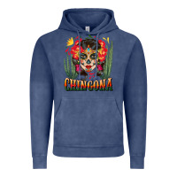Vintage Denim chingona sugar skull Vintage Hoodie - BundleAndBundleShop