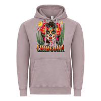 Chingona Sugar Skull Vintage Hoodie | Teevron