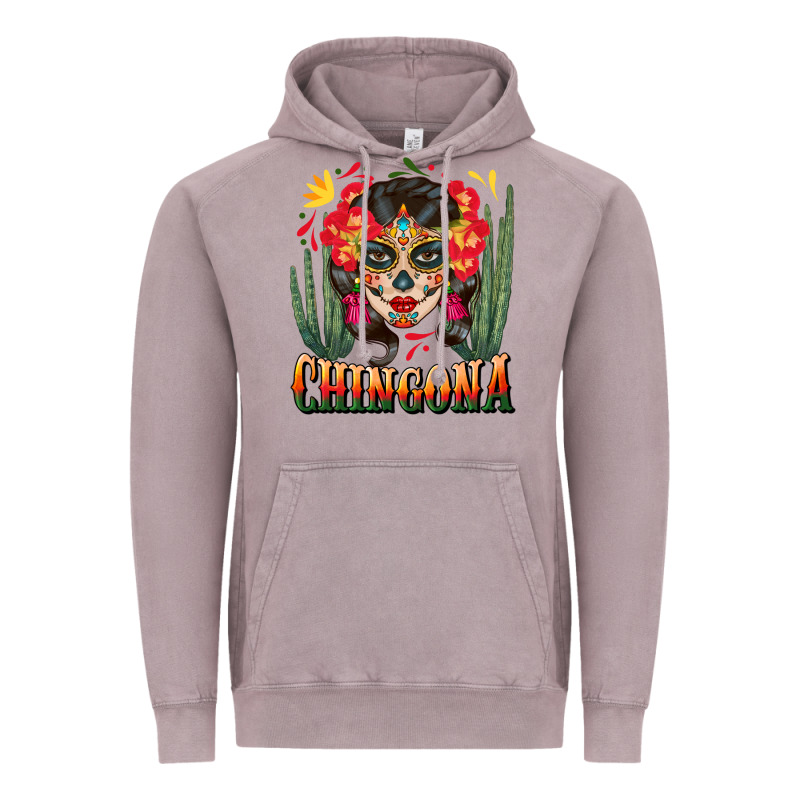 Chingona Sugar Skull Vintage Hoodie by BundleAndBundleShop | Teevron