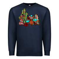 Navy christmas turkey Premium Sweatshirt - JahusDesignShop