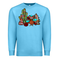 Ocean Blue christmas turkey Premium Sweatshirt - JahusDesignShop