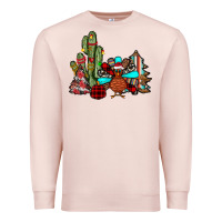 Pale Pink christmas turkey Premium Sweatshirt - JahusDesignShop