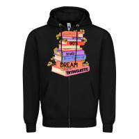 Black booktroverts Zipper Hoodie - JahusDesignShop