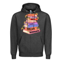 Charcoal Heather booktroverts Zipper Hoodie - JahusDesignShop