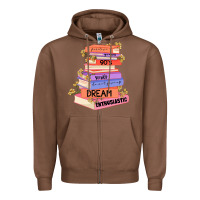 Chestnut booktroverts Zipper Hoodie - JahusDesignShop
