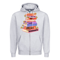 Heather Grey booktroverts Zipper Hoodie - JahusDesignShop