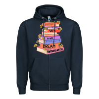 Navy booktroverts Zipper Hoodie - JahusDesignShop