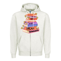 Oatmeal Heather booktroverts Zipper Hoodie - JahusDesignShop