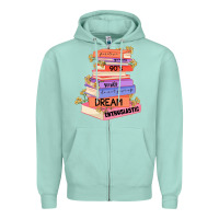 Seafoam booktroverts Zipper Hoodie - JahusDesignShop