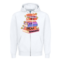 White booktroverts Zipper Hoodie - JahusDesignShop