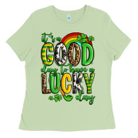 Matcha St. Patrick's It's a good day to have a lucky day Ladies Tee - OliviaCreatesArt