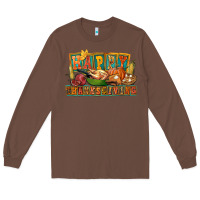 Chestnut happy thanksgiving Long Sleeve Tee - FaDigitalArtStudio