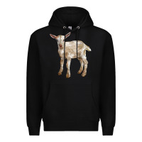 Black Baby Saanen Goat Premium Hoodie - LillyAllenDesigns