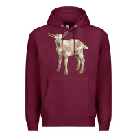 Burgundy Baby Saanen Goat Premium Hoodie - LillyAllenDesigns