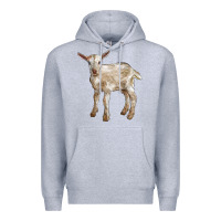 Heather Grey Baby Saanen Goat Premium Hoodie - LillyAllenDesigns