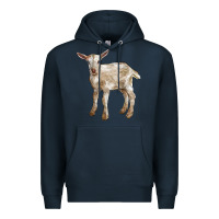 Navy Baby Saanen Goat Premium Hoodie - LillyAllenDesigns