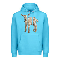 Ocean Blue Baby Saanen Goat Premium Hoodie - LillyAllenDesigns