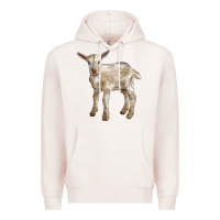 Pale Pink Baby Saanen Goat Premium Hoodie - LillyAllenDesigns