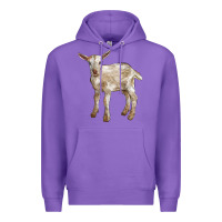 Purple Baby Saanen Goat Premium Hoodie - LillyAllenDesigns