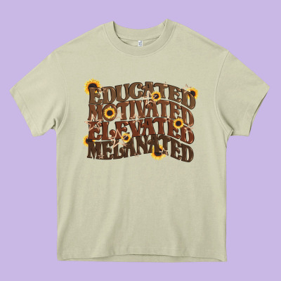 Educated Motivated Elevated Melanated Juneteenth Heavy Core Tee Designed By Cowgirlartshop