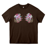 Chocolate Brown easter hands skeleton Heavy Core Tee - Jasminsmagicworld