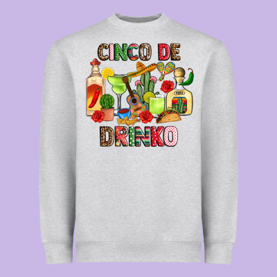 Cinco De Drinko Heavyweight Sweatshirt Designed By Jahusdesignshop