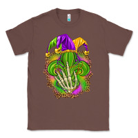 Chestnut Mardi Gras with skeleton hand Classic Tee - HowdyJamesFarm