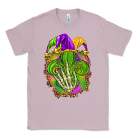 Lilac Mardi Gras with skeleton hand Classic Tee - HowdyJamesFarm