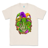 Natural Mardi Gras with skeleton hand Classic Tee - HowdyJamesFarm