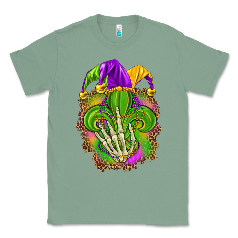 Mardi Gras With Skeleton Hand Classic Tee by HowdyJamesFarm | Teevron