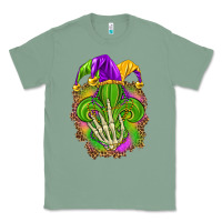 Sage Mardi Gras with skeleton hand Classic Tee - HowdyJamesFarm