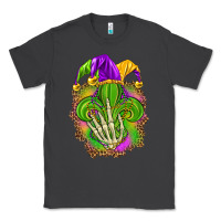 Smoke Mardi Gras with skeleton hand Classic Tee - HowdyJamesFarm