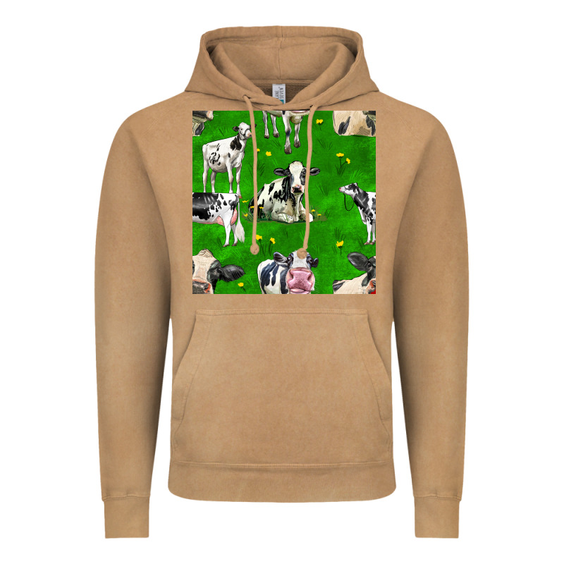 Holstein Cows Seamless Pattern Vintage Hoodie by BundleAndBundleShop | Teevron