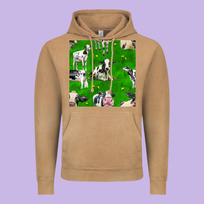 Holstein Cows Seamless Pattern Vintage Hoodie Designed By Bundleandbundleshop