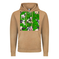 Vintage Camel holstein cows seamless pattern Vintage Hoodie - BundleAndBundleShop