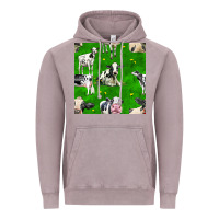 Vintage Zinc holstein cows seamless pattern Vintage Hoodie - BundleAndBundleShop