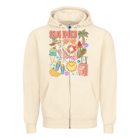 Sandshell retro summer Zipper Hoodie - JahusDesignShop
