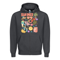 Smoke retro summer Zipper Hoodie - JahusDesignShop