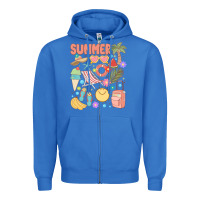 True Royal retro summer Zipper Hoodie - JahusDesignShop