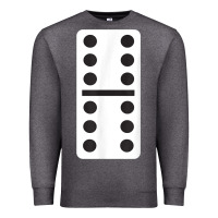 Charcoal Heather double six dominoes tshirt halloween costume 6 6 domino game t shirt Premium Sweatshirt - baoMotion